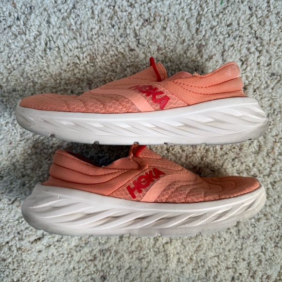 HOKA Women’s Ora Recovery Shoe 2 Cantaloupe/Fiesta Colorway Size 9 Slip On - Picture 7 of 10